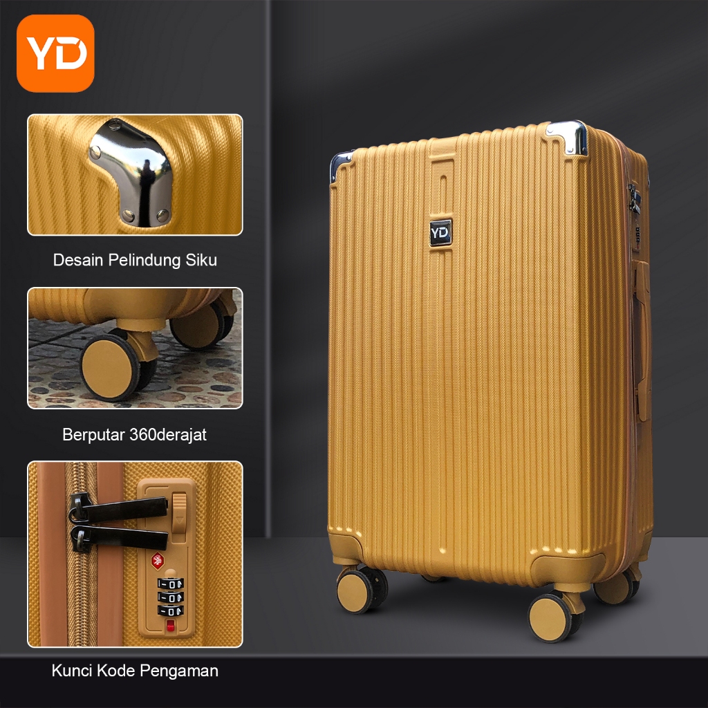 YD Koper 24 inch Double Zipper , Koper Wanita Aesthetic , Koper Perjalanan ,koper 24 inch _2037