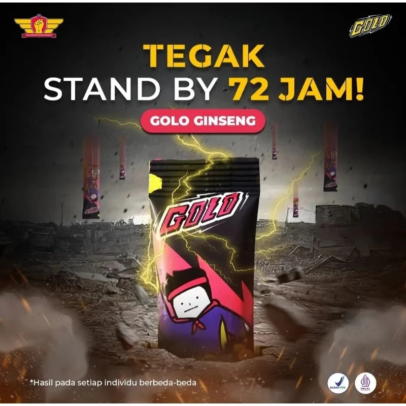 

Minuman energi GOLO GINSENG Drink Suplemen Herbal Pria Laki Laki rasa Royal Jelly Honey Sachet Box