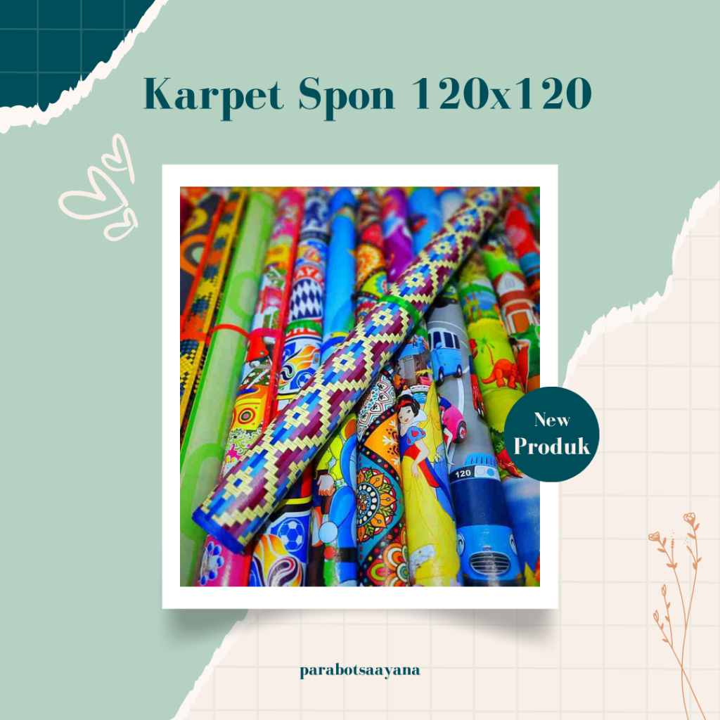 Karpet Eva Spon/Karpet Plastik/Tikar Plastik Motif Random