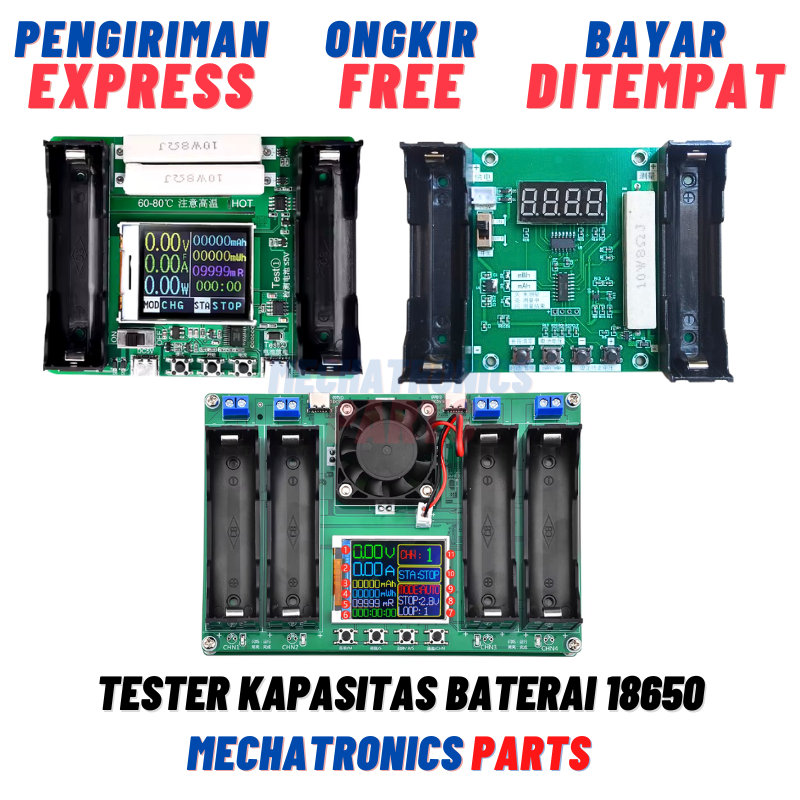 Tester Kapasitas Baterai 18650 Display LCD Type C Charging Capacity Tester Display Real Capacity
