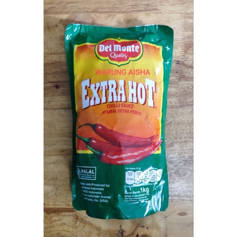 

Saus Saos Cabai Ekstra Pedas Del Monte Pouch Refill 1 kg