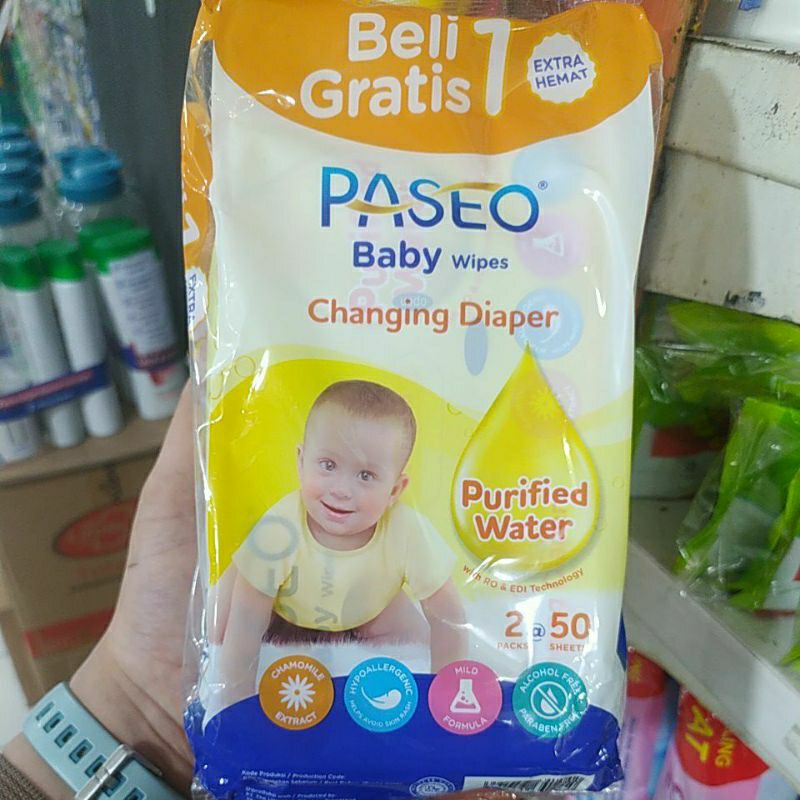Paseo tissue basah Paseo baby wipes promo beli 1 gratis 1