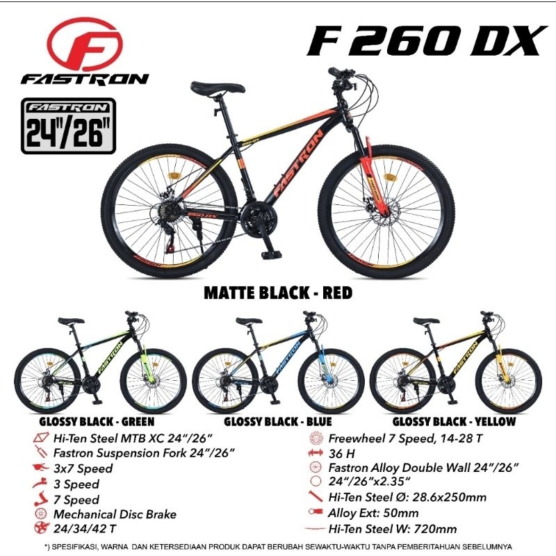 Sepeda Gunung MTB 26 inch Fastron 260 DX 260DX