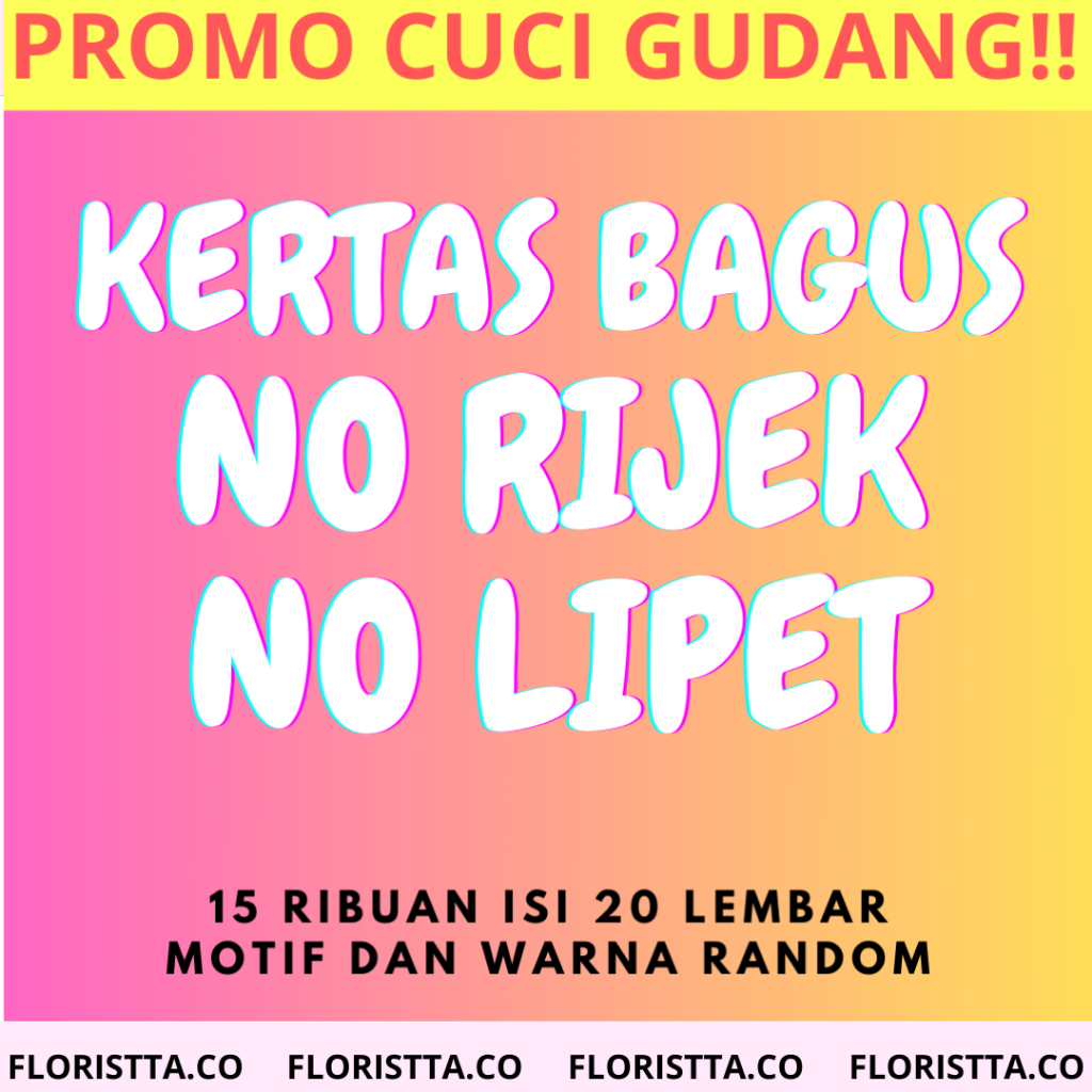 

(1 WARNA) OBRAL KERTAS CELLOPHANE 10 RIBUAN PACK ISI 20 LEMBAR MOTIF DAN WARNA RANDOM KUALITAS BAGUS