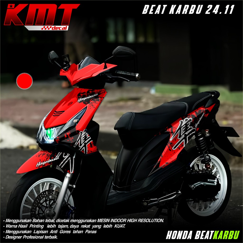 (COD) Decal Sticker Skotlet Variasi Beat Karbu 2008 2009 2010 2011 2012 Fullbody Desain Grafis Hayab