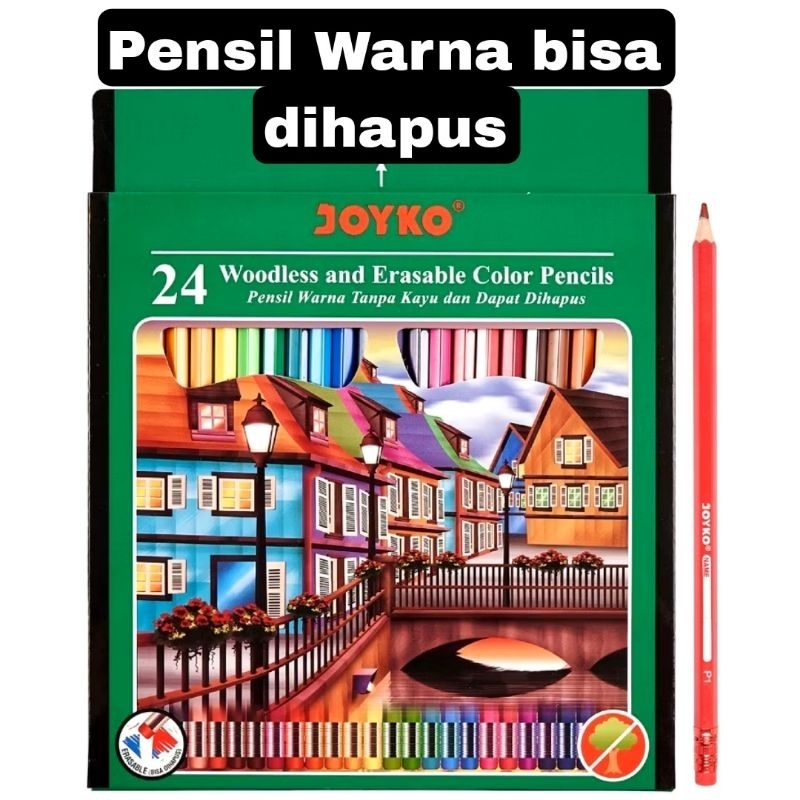 

Pensil Warna 24 Warna Bisa Di Hapus JOYKO CP-115 Erasable