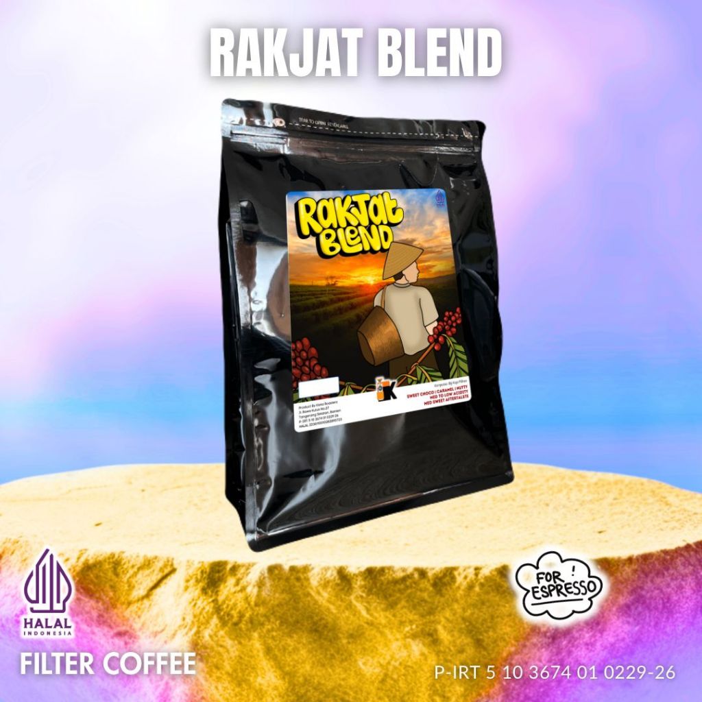 

Kieta Roastery - Biji Kopi Rakjat Blend 70% Robusta 2kg/ Bubuk Roasted Coffee Bean Kopi Susu Based