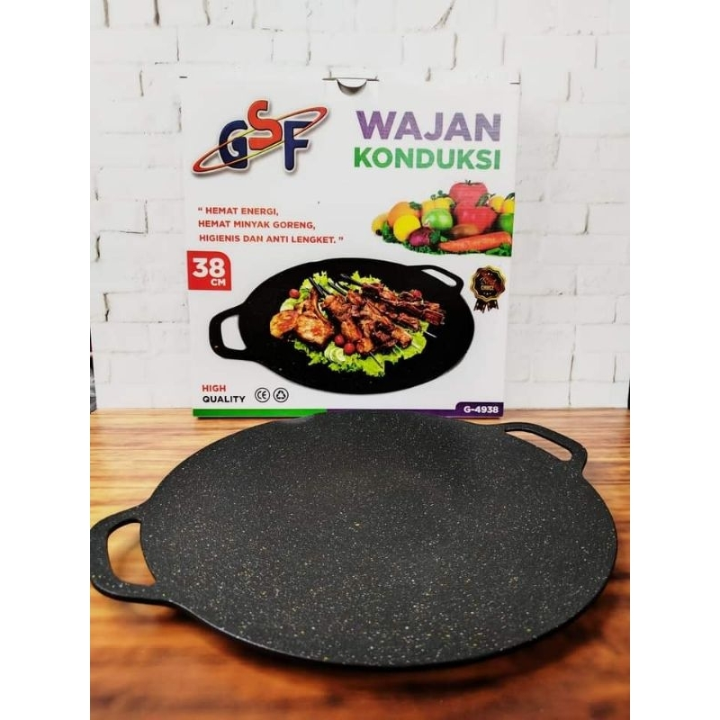wajan konduksi gsf 38cm ANTI LENGKET G4938 wajan konduksi serbaguna