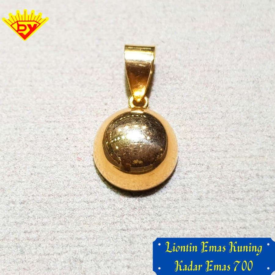 Liontin Emas Kuning Bulat Kadar Emas 700