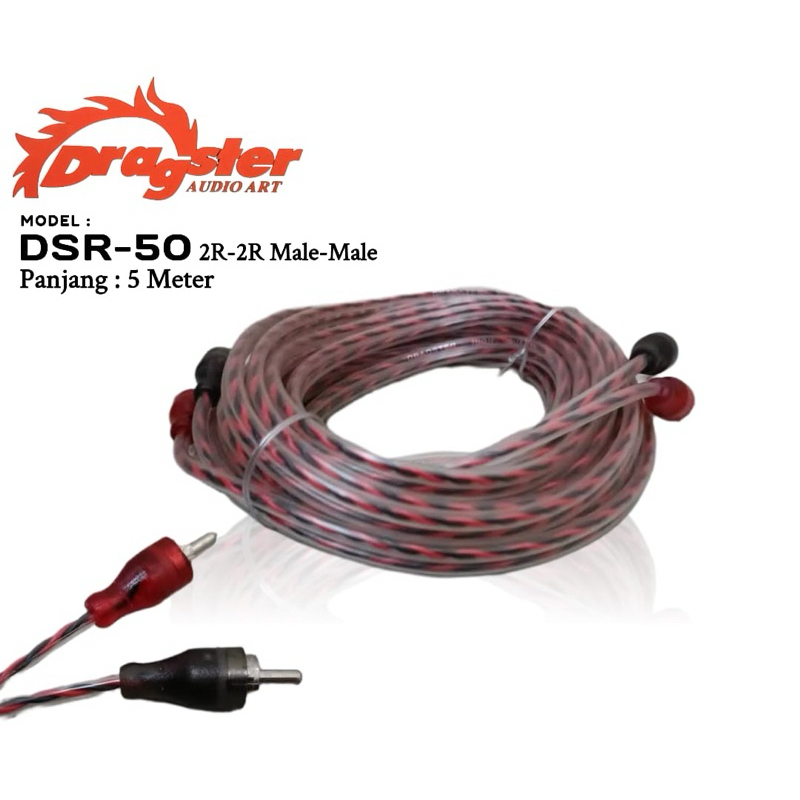 KABEL RCA MERK DRAGSTER DSR 50 PANJANG 5METER