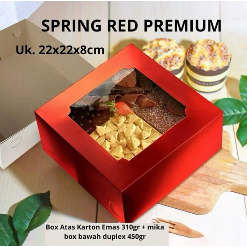 

Spring Red Premium - Box Kotak Kue Natal Merah Christmas (1pcs)