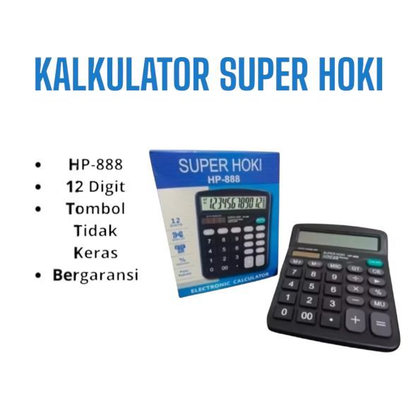 

KALKULATOR ELEKTRONIK 12 DIGIT | ELECTRONIC CALCULATOR SUPER HOKI 12 DIGIT