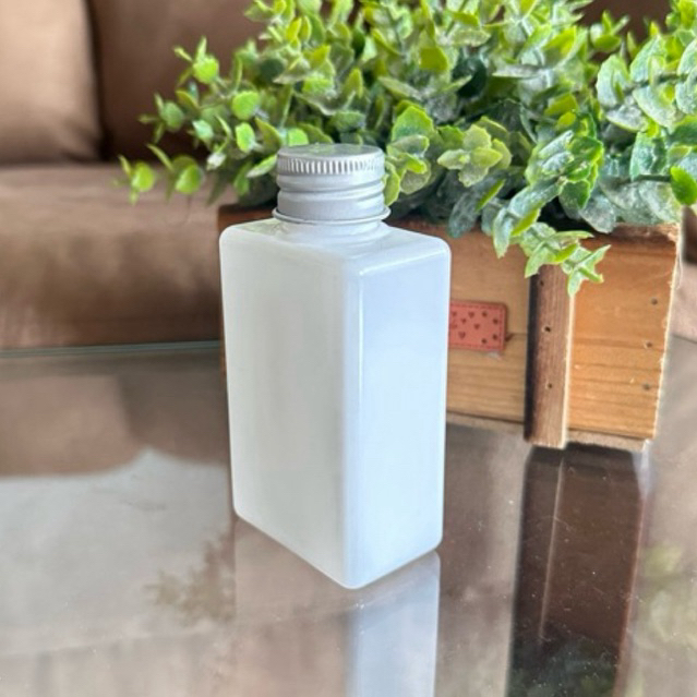 Kemasan Minuman Food Grade - BOTOL PET BENO 100ML PUTIH + TUTUP ULIR ALUMINIUM