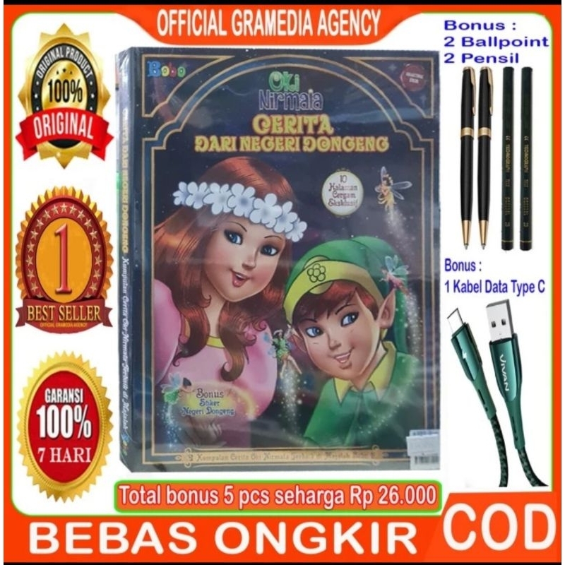 Majalah Bobo Edisi Khusus Oki dan Nirmala Cerita Dari Negeri Dongeng - Bonus Kabel Data Ballpoint Pe