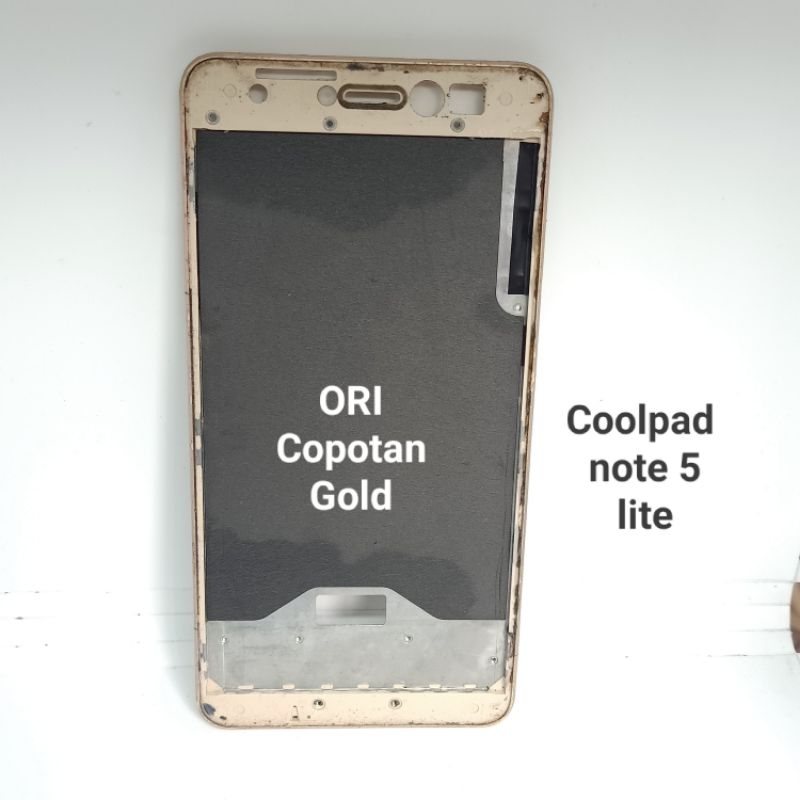 Frame tatakan lcd Coolpad note 5 lite Bekas Copotan Gold