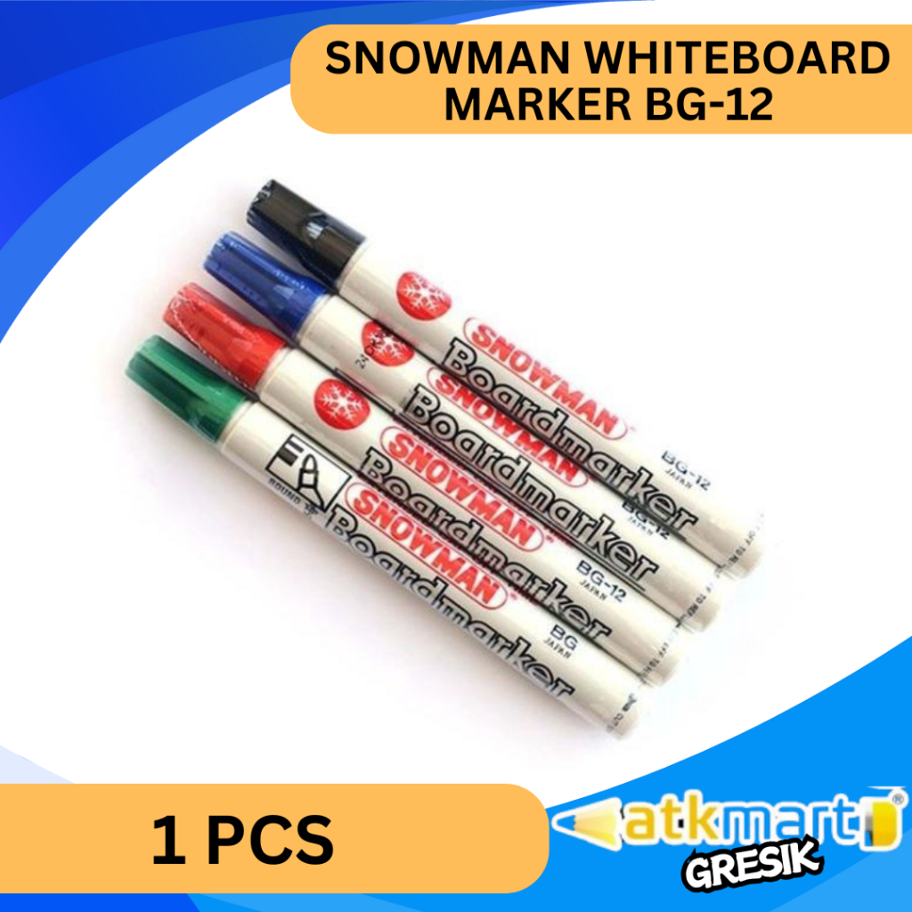 

SNOWMAN SPIDOL PAPAN TULIS WHITEBOARD MARKER SPIDOL BISA DI HAPUS BG-12 HITAM MERAH BIRU HIJAU