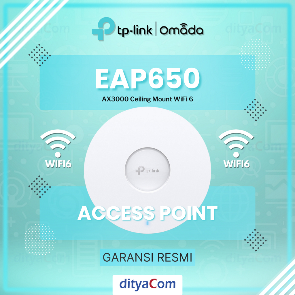 TP-LINK EAP650 ACCESS POINT CEILING MOUNT WIFI 6