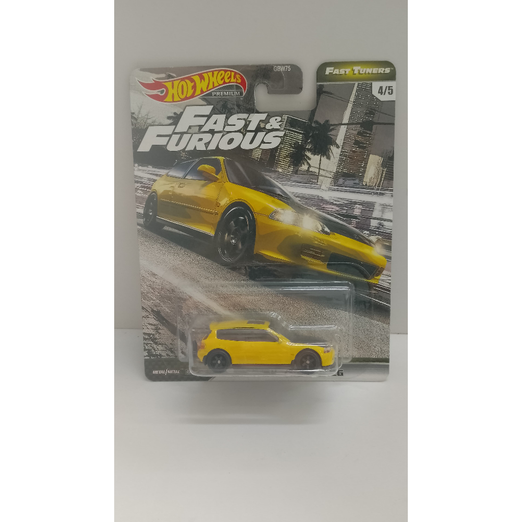 Hot Wheels Fast Tuners Honda Civic EG Kuning HW Premium FNF Hotwheels Fast and Furious