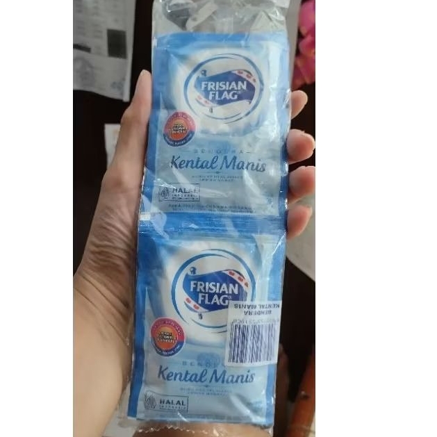 

Susu kental manis putih, Frisian Flag renteng.
