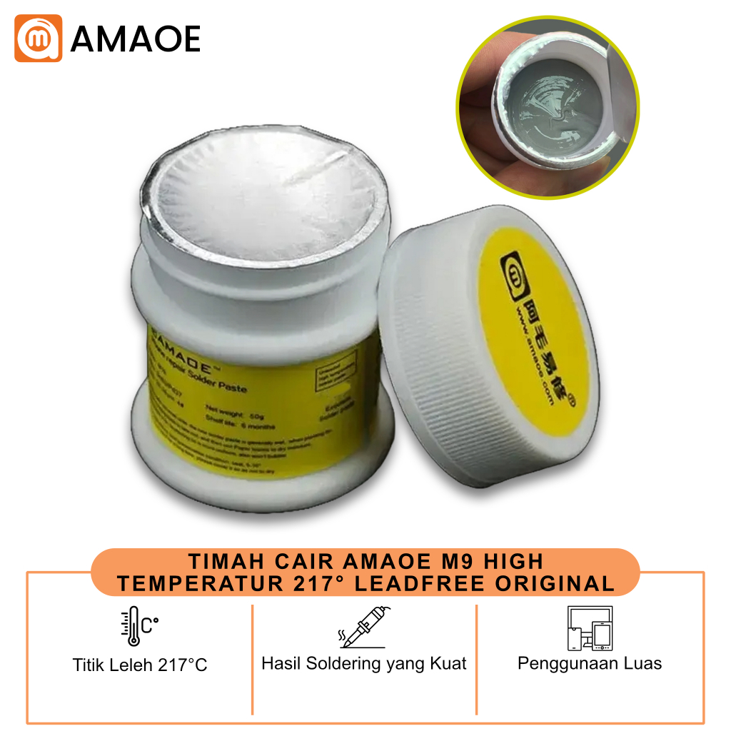 TIMAH CAIR AMAOE M9 HIGH TEMPERATUR 217° LEADFREE ORIGINAL