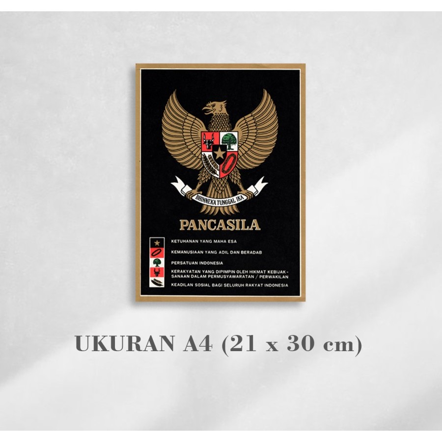 Pigura Foto Garuda Pancasila/ Pigura Garuda Pancasila + MDF/ Pigura Garuda Pancasila tnp MDF