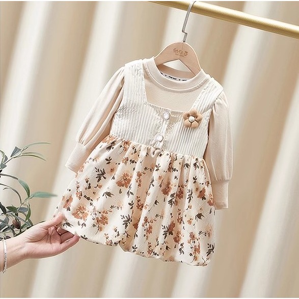 Dress 2in1 Anak Perempuan Usia 1-4 Tahun | Pakaian Import Premum Terbaru Anak Cewek Model Dress Baju