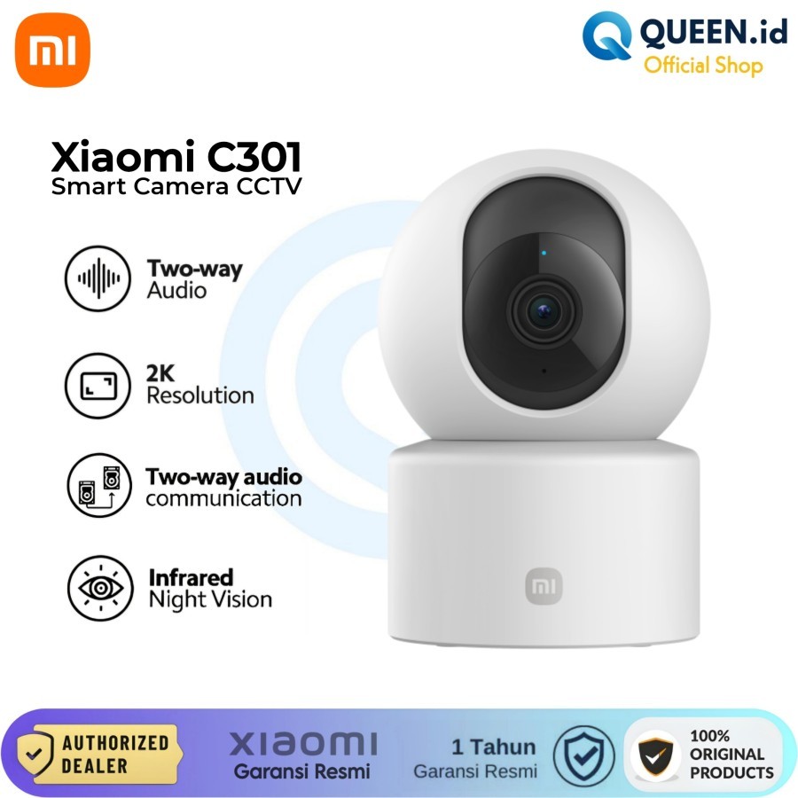 Xiaomi Mi Home 2K CCTV IP WiFi Camera 360 3MP - Kamera Smart Ultra Clear HD C300 C301