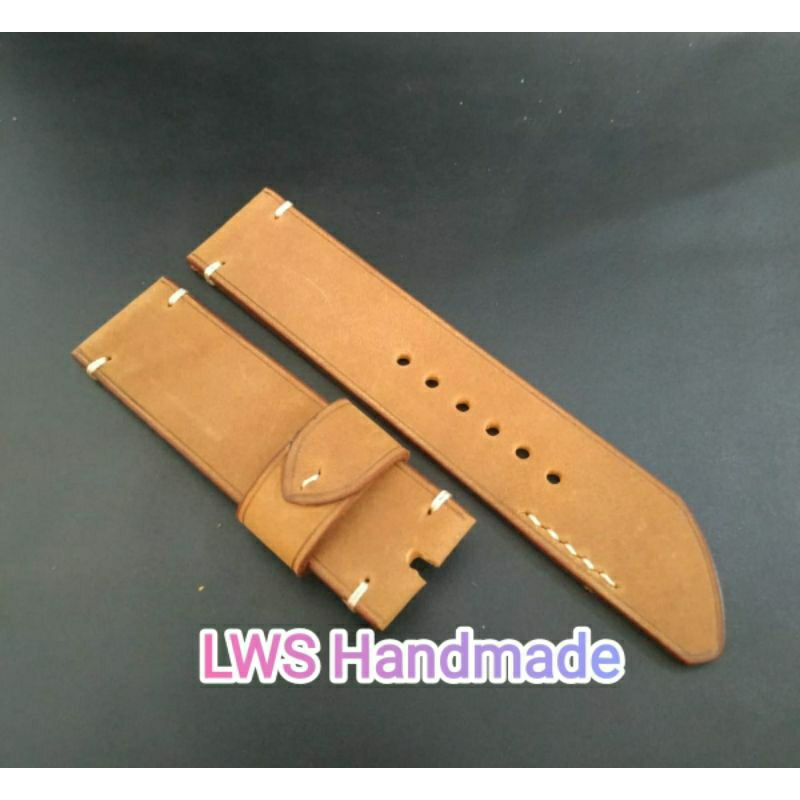 Tali strap jam tangan kulit asli Jahit line stitch 18mm,20mm,22mm,24mm,26mm,28mm