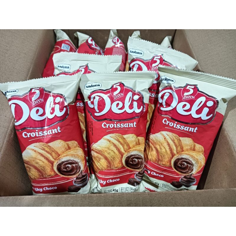 

ROTI 5 DAYS CROISSANT MILKY CHOCO 45g halal 11 BUNGKUS rasa enak bikin nagih 100% original