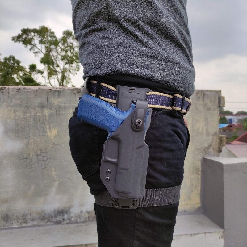 Kydex Holster HS9 Paha Level 2 USA HS Dropleg HS Biasa Paha