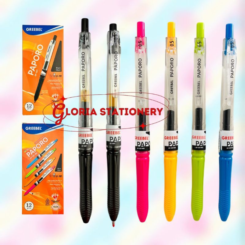 

Greebel Paporo pen gell GP 507 (isi 12)/Pen gel Paporo GP 507MIX GREEBEL (isi 12)