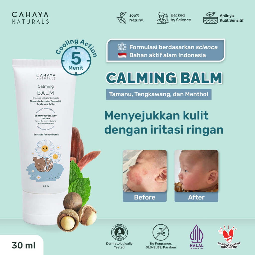 Calming Balm (Eczema & Rash Cream) 30 ml Cahaya Naturals - Salep Gatal dan Diaper Cream