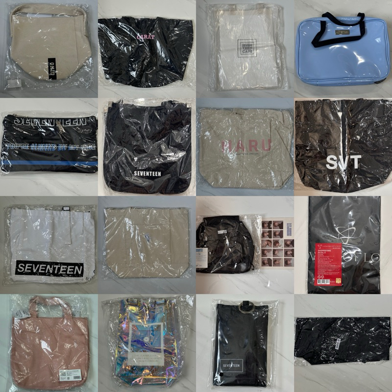 SEVENTEEN SVT BAG TAS TOTE ECO HOLOGRAM BUCKET POUCH OFFICIAL MD MERCHANDISE NEW SEALED UNSEALED UNU