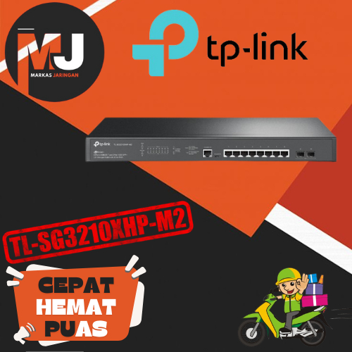 TP-Link TL-SG3210XHP-M2 JetStream 8-Port 2.5GBASE-T and 2-Port 10GE SFP+ L2+ Managed Switch with 8-P