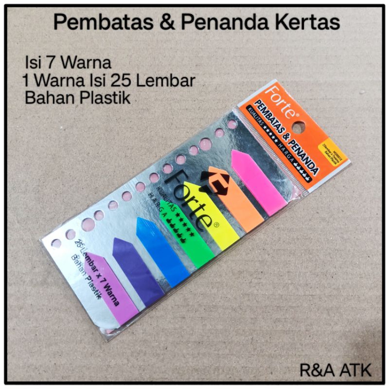 

1 Pcs Pembatas Kertas / Penanda Buku Isi 7 Warna