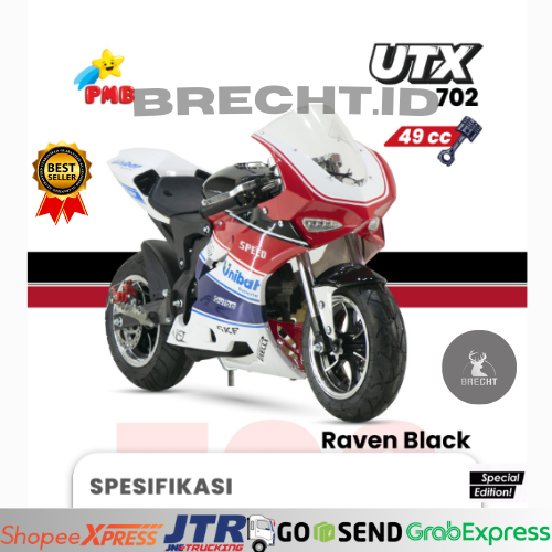 Motor Bensin Mini Anak PMB UTX 702 49CC Model Balap Sport GP