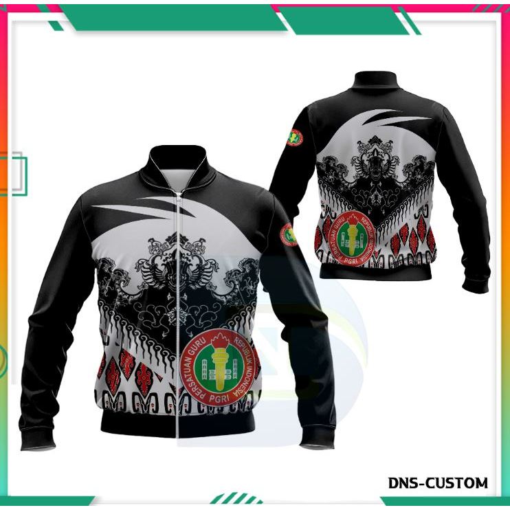 Jaket Bomber Pria - Jaket Pgri Guru Custom Fullprint