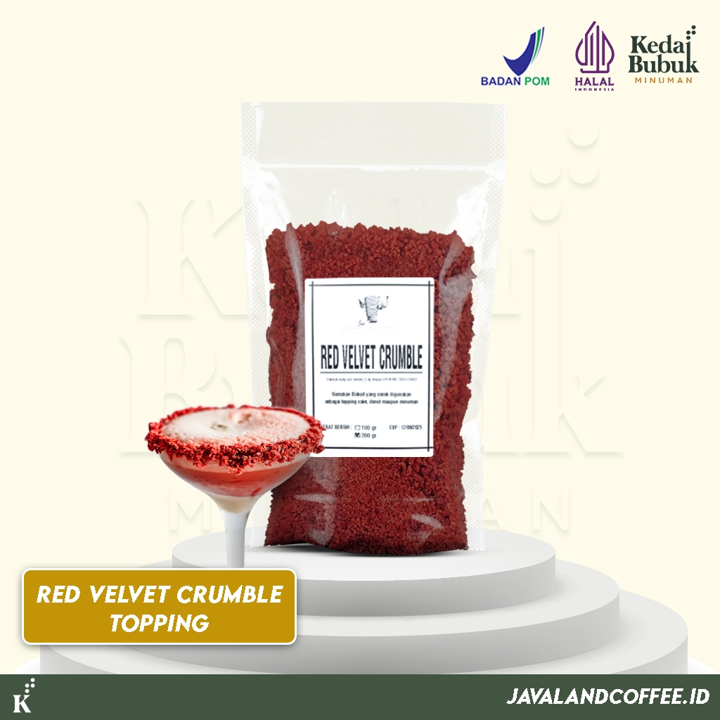 

Javaland Topping Red Velvet Crumble | Topping Minuman | Crumb