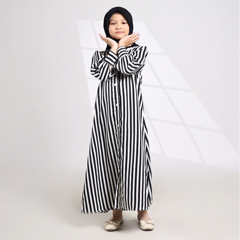 Gamis Rayyana Salur Anak Dress Black