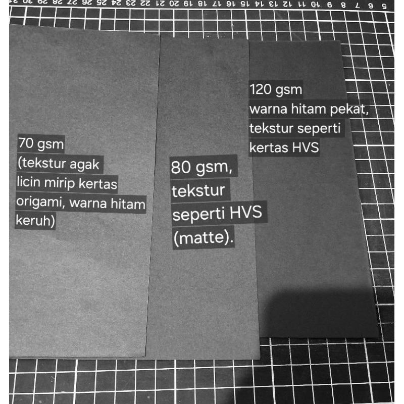 

bib Kertas HVS Hitam Ukuran A4 dan Folio isi 10 dan 20 lembar - HVS Black Paper size A4