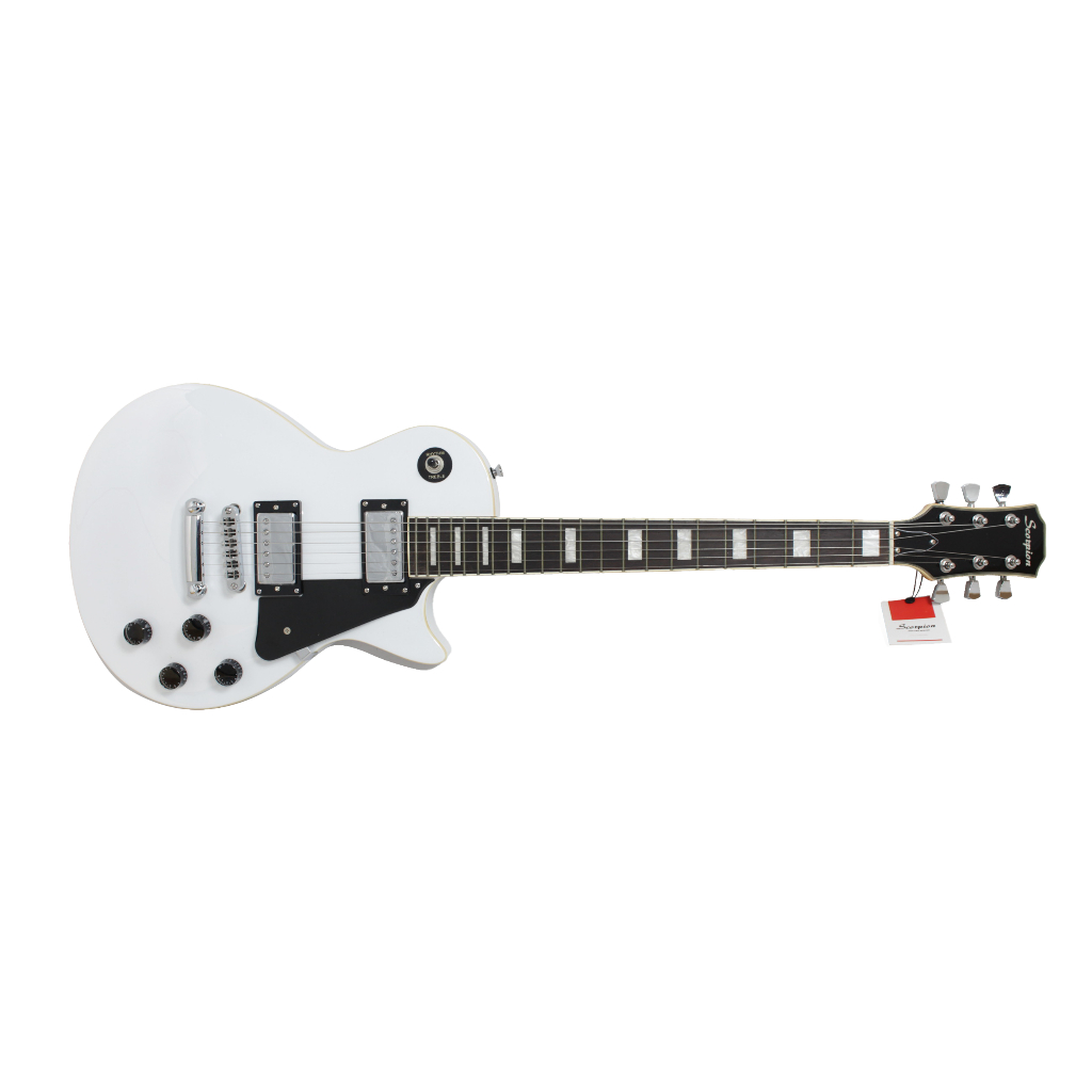 Gitar Elektrik Merk Scorpion ORIGINAL Tipe LP 610 White / Putih Model Les Paul Listrik LesPaul LP610