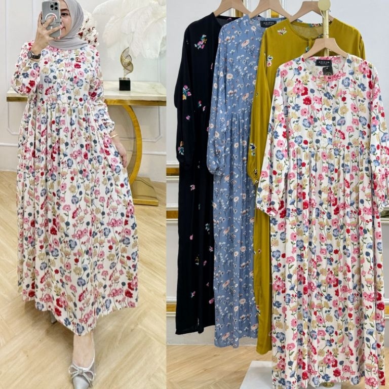 KODE T48D Midi Dress Rayon Visse Premium Zedena midi Seira midi Ocha midi By Adieva