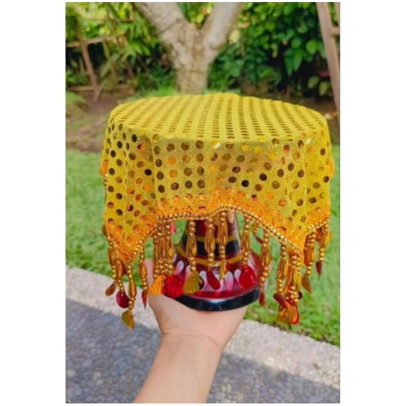 PAKET TAPLAK DULANG BALI ukuran 30 cm x 30 cm WARNA KUNING GOLD / LENTERAN DULANG BALI  // 1 PAKET I