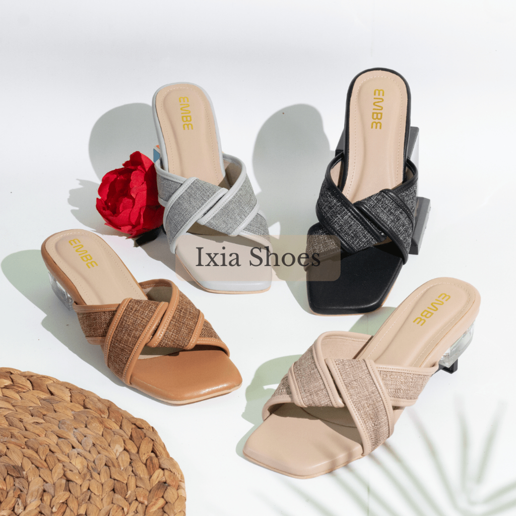 IXIA Elena Sandal heels Kaca Wanita Hak 3 cm