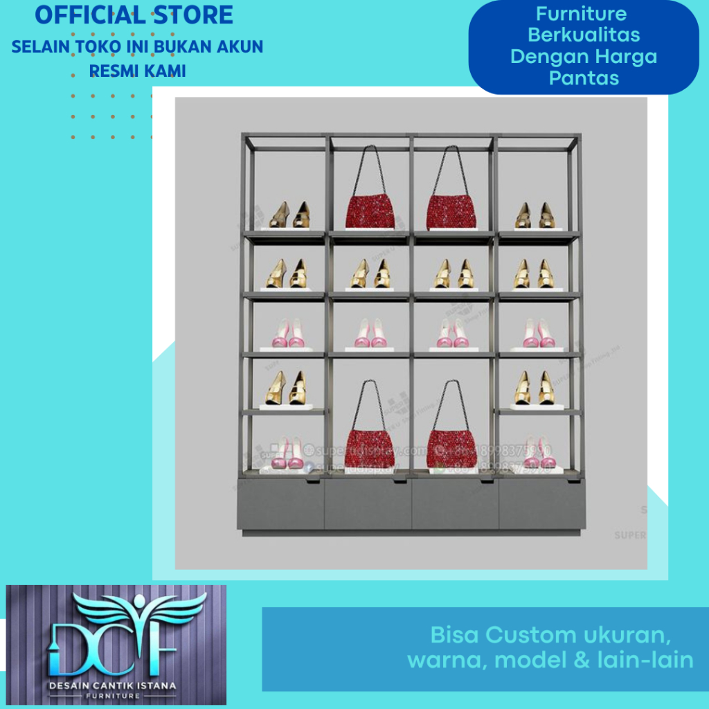 Rak Display Tas Dan Sepatu