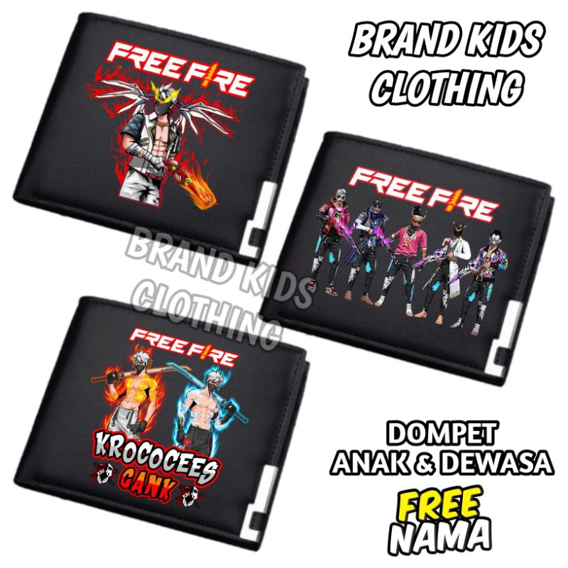Bisa Cod New Dompet Anak & Dewasa Free Fire FF Char Sultan / Dompet Free Fire / Dompet Gratis Nama