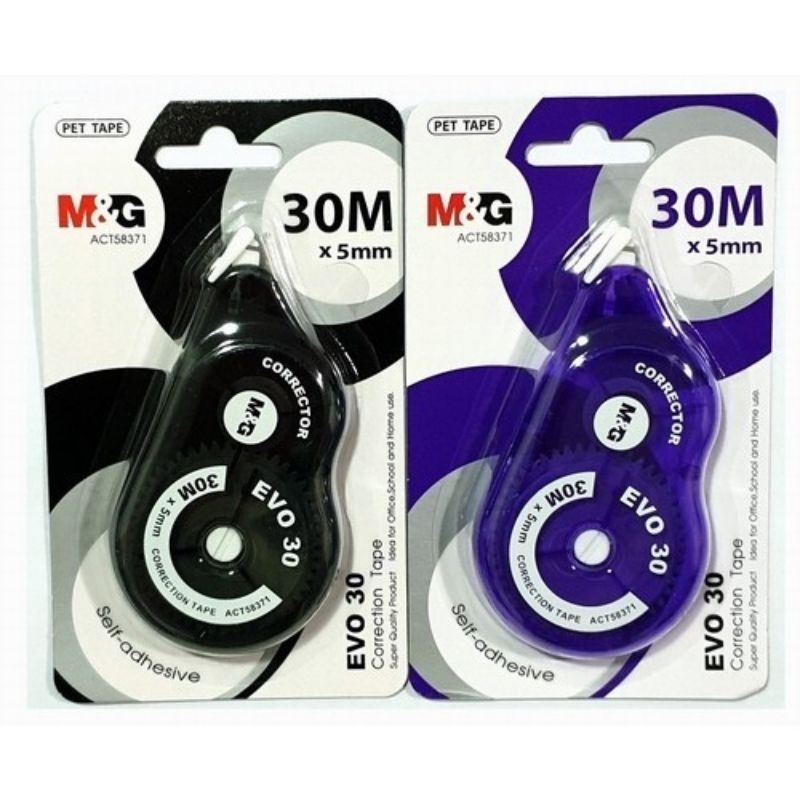 

CORRECTION TAPE ACT58371 M&G 30MX5MM / PITA KOREKSI JUMBO SIZE / TIPEX KERTAS EVO 30 M&G