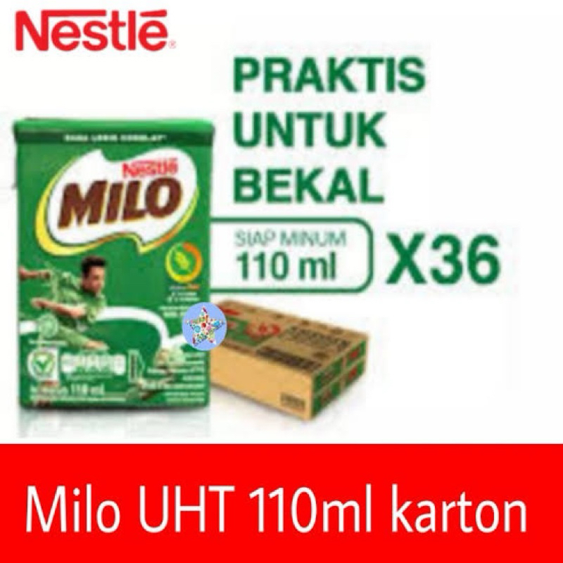 

Milo uht 110ml ed aman 1 karton isi 36 pcs