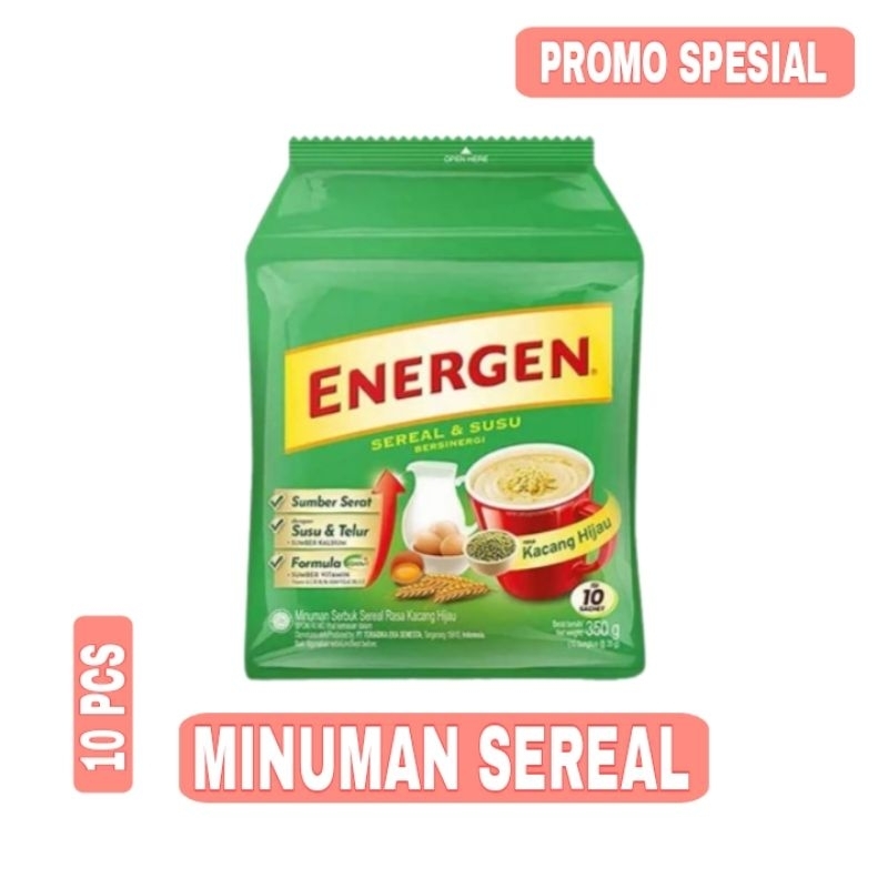 

Energen Minuman Sereal Instan - Energen Minuman Sereal Kacang Hijau 10 x 31 g