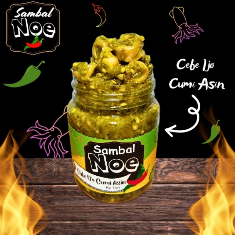 

SAMBAL IJO CUMI ASIN/150gr/Sambel pedes mantap (by SAMBAL NOE)